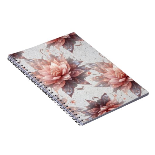 Soft Pastel Floral Notebook – Stylish Writing Notitieboek (Rechterzijde)