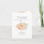 Soft Pastel Flower Baby shower dank u Bedankkaart (Voorkant)