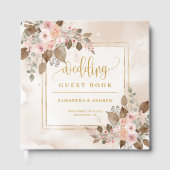 Soft Pastel & Gold Boho Automne Mariage Livre d'hô (Recto)