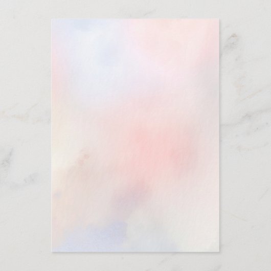 Soft Pastel Menu Mariage Fleur sauvage (Dos)