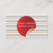 Soft Pastel Multi kleur Stripe Handgemaakte Lijnen Visitekaartje (Voorkant)