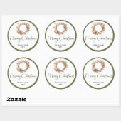 Soft Pastel Neutral Christmas Name Stickers (Feuille)