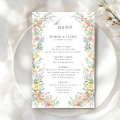 Soft Pastel Ornate Spring Garden Chic Menu Mariage