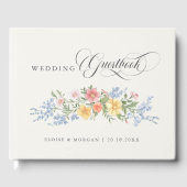 Soft Pastel Ornate Spring Garden Floral Wedding Gastenboek (Voorkant)