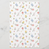 Soft Pastel Ornate Spring Garden Gold Wedding Menu (Dos)