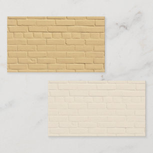 Soft Pastel Peach Carte de visite mur en brique