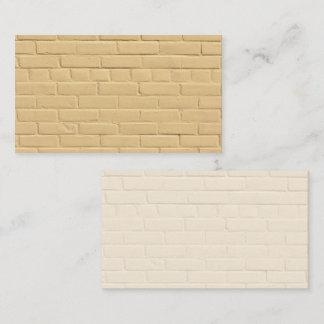 Soft Pastel Peach Carte de visite mur en brique