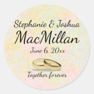 Soft Pastel Printemps Mariage Favoriser Stickers