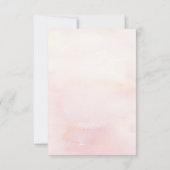 Soft Pastel rose Fleurs Mariage RSVP (Dos)