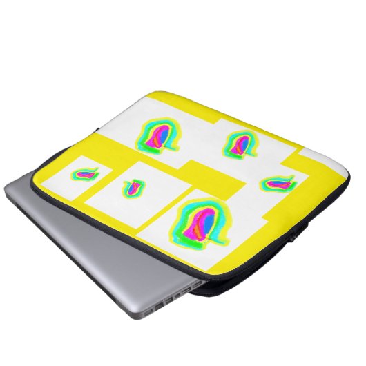 Soft Pastel Shapes Laptop Sleeve (Voorkant onderkant)