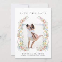 Soft Pastel  Spring Garden Trouwfoto Save The Date