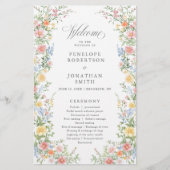 Soft Pastel Spring Garden Wedding Programma (Voorkant)