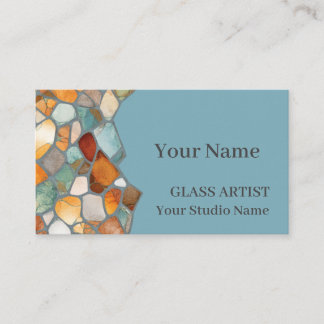 Soft Pastel Stained Glass Business Card Visitekaartje