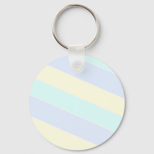 Soft Pastel Striped Patroon Sleutelhanger (Voorkant)