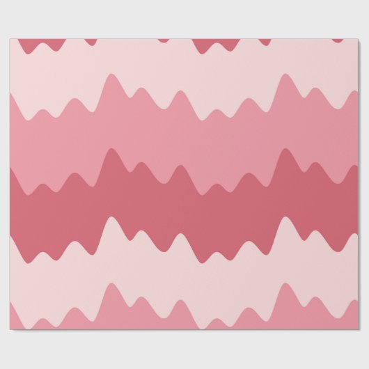 Soft Pastel Wavy Stripes Wrapping Paper Cadeaupapier (Vlak)