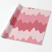 Soft Pastel Wavy Stripes Wrapping Paper Cadeaupapier (Uitgerold)