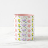 Soft Pastel Wildflower Pattern Two-Tone mug (Centre)