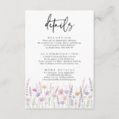 Soft Pastel Wildflower Wedding Details Informatiekaartje (Voorkant)