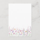 Soft Pastel Wildflower Wedding Details Informatiekaartje (Achterkant)