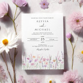 Soft Pastel Wildflower Wedding Kaart