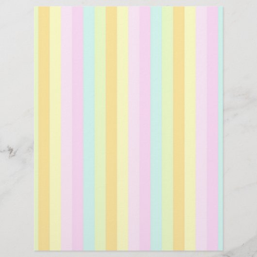 Soft Pastels kleuren Verticale Stripes decor (Voorkant)
