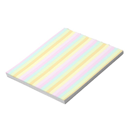 Soft Pastels kleuren Verticale Stripes decor Notitieblok (Gedraaid)