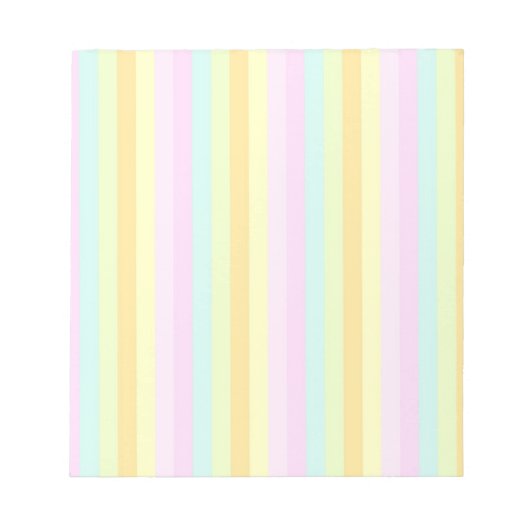 Soft Pastels kleuren Verticale Stripes decor Notitieblok (Voorkant)