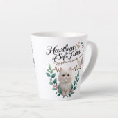 Soft Paws Latte – 12 oz Mok met Heartbeat of Love (Rechterhoek)