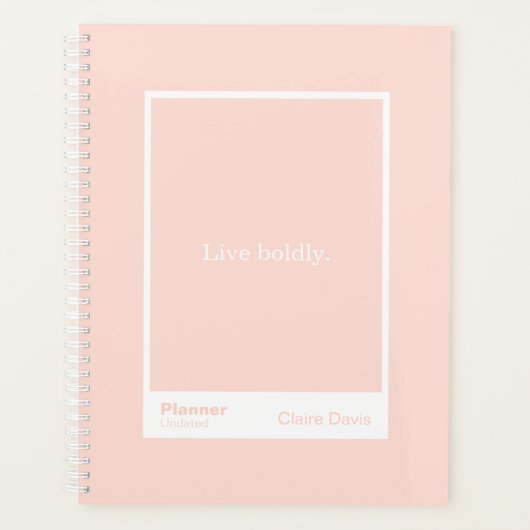 Soft Peach Block Quote | Fully Customizable Planner (Voorkant)