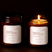 Soft Peach Boho Melkachtige Kraft Kaars Etiketten