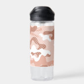 Soft Peach Camouflage Pattern Waterfles (Achterkant)