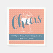 Soft Peach Cheers Papieren servetten (Voorkant)