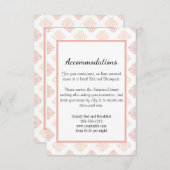 Soft Peachy Blush Damask Informatiekaartje (Voorkant / Achterkant)