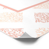 Soft Peachy Blush Damask Poster (Hoek)