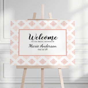 Soft Peachy Blush Damask Poster