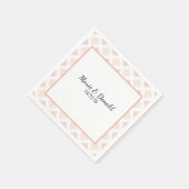 Soft Peachy Blush Damask Servet (Hoek)