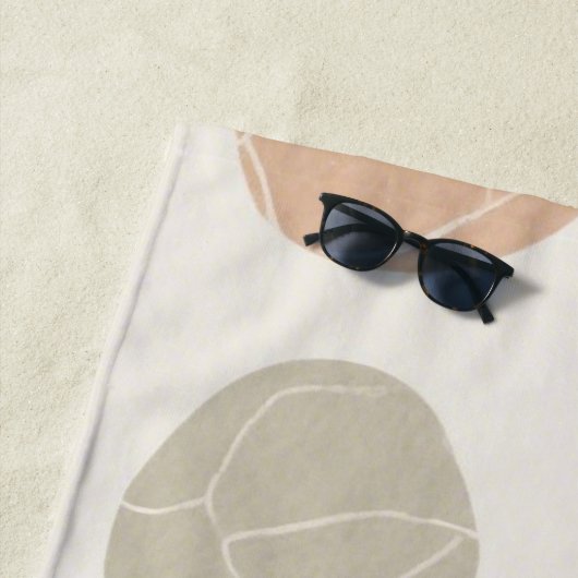 Soft Pebbles Grid Handdoek – Aardse kalmte voor el (In situ)