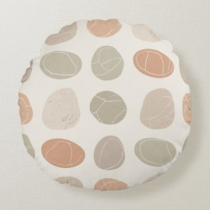 Soft Pebbles Sierkussen Neutraal aards accent Rond Kussen