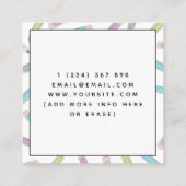 Soft Pencil Pattern ESL Docent Engels Instructeur Vierkante Visitekaartje (Achterkant)