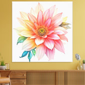 Soft Petal Abstract Bloom Design Canvas Afdruk (Insitu (Woonkamer))