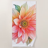 Soft Petal Abstract Bloom Design Strandlaken (Voorkant)