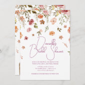 Soft Petal Rain Bruids Douche Uitnodiging (Voorkant / Achterkant)