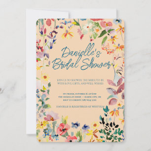 Soft Petal Rain Bruids Douche Uitnodiging