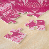 Soft Pink Abstract Floral Mandala Pattern Legpuzzel (Zijkant)