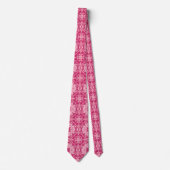 Soft Pink Abstract Floral Mandala Pattern Stropdas (Voorkant)