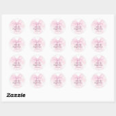 Soft Pink Blush Bow Baby Girl Stickers (Feuille)
