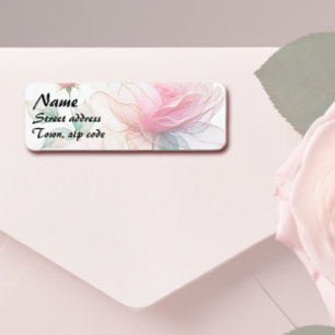 Soft Pink Chiffon Roos Label