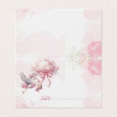 Soft Pink Clouds Stork Baby shower Bedankt kaart (Buitenkant ongevouwen)