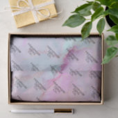 Soft Pink Colorful Marble Tissuepapier (Geschenk)