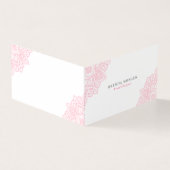Soft Pink Corner Mandala Visitekaartjes (Buitenkant)